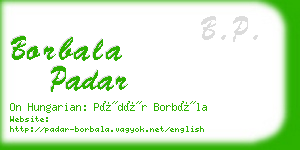 borbala padar business card
